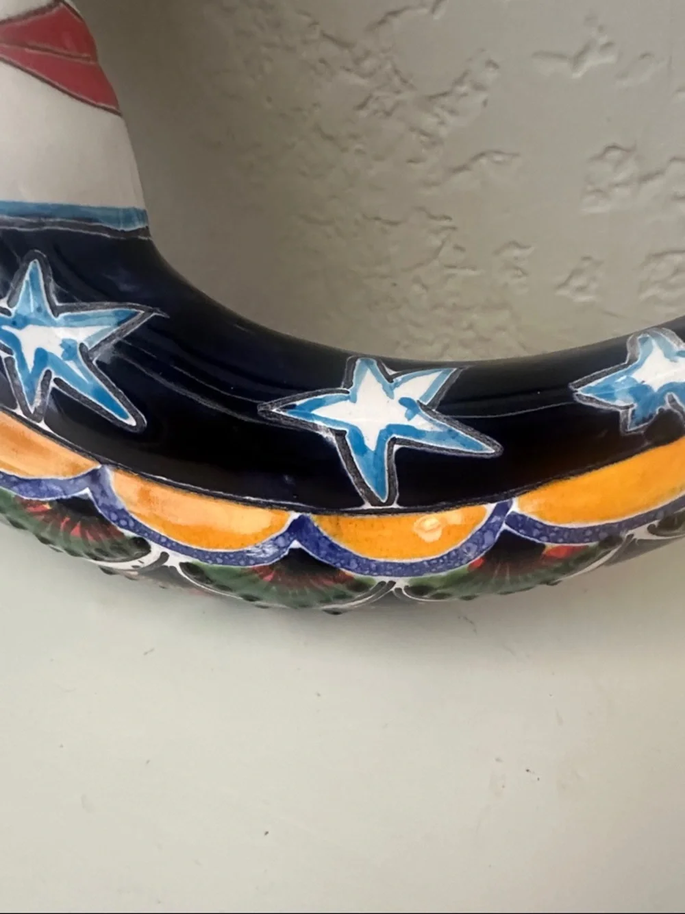 Mexican Talavera Pottery Moon Face Wall 🌙 Hanging - Picture 4 of 8
